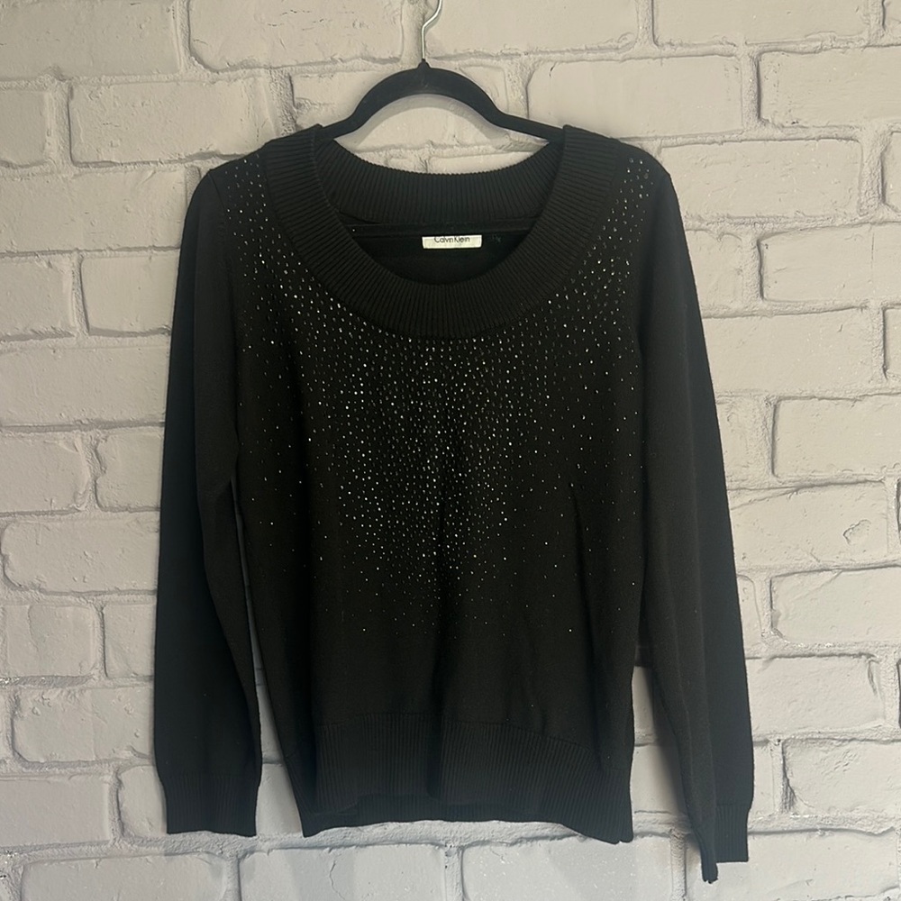 NWOT Calvin Klein Black Crew Neck Sweater size M